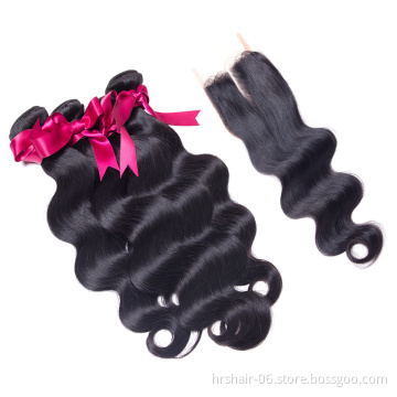 Wholesale Virgin Brazilian Hair Weave Vendors, 100% Brazilian Human Hair Grade 9A Virgin Hair Extension Bundles With Closure